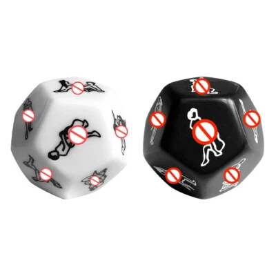 12 Sided Couples Funny Sex Dice Hexagon Romance Love Gambling Adult Games - Image 1 of 4