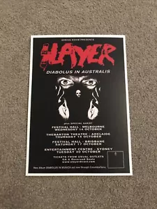 SLAYER 1998 Australian Tour Flyer A4-Size High Quality Carded Reproduction Print - Picture 1 of 2