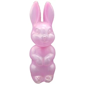 VTG Purple Plastic Blow Mold Swivel Head Easter Bunny Rabbit Decoration 6" - Picture 1 of 7