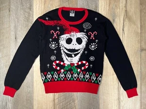DISNEY Nightmare Before Christmas Sweater Womens Large Jack Skellington Pullover - Picture 1 of 11