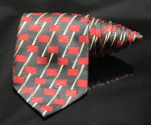 Corbata para hombre Beverly Hills Polo Club roja cuadrada negra - Imagen 1 de 6