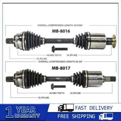 For 2000~2003 Mercedes-Benz E320 2x  CV Axle Shaft CV Axle Replacement CV joint - Image 1 of 4