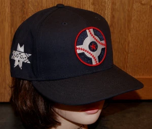 Indianapolis Indians Hat Cap Men Fitted 7 1/2 Navy Blue New Era Circle City EUC - Picture 1 of 10