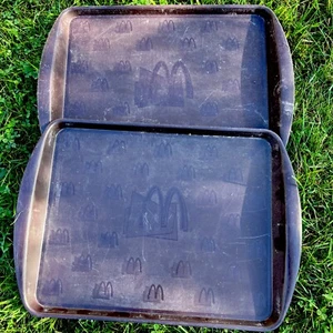 TWO 2 Vintage McDonald’s Brown Serving Trays - Picture 1 of 4