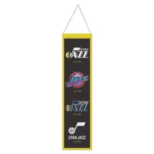 Utah Jazz NBA Heritage Banner Embroidered Wool 8" X 32" - Picture 1 of 1