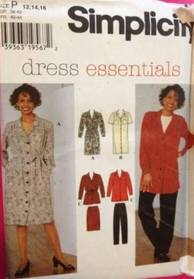 Simplicity Sewing Pattern 7384 Size 12-16 Dress Blouse Pants Shirt Uncut - Image 1 of 2