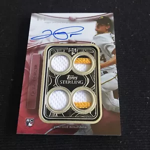 2024 Topps Sterling Quinn Priester Red Debuts Quad Game Used Patch Auto #5/5 - Picture 1 of 2