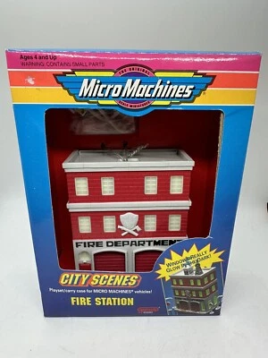 Vintage 1992 Micro Machines City Scenes Fire Station 65680 New In Box - Image 1 of 4