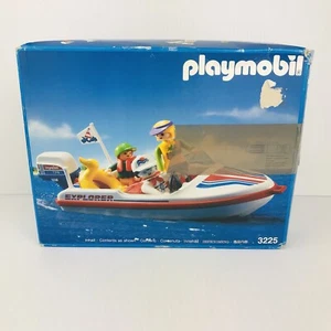 VINTAGE GEOBRA PLAYMOBIL 3225 SPEED BOAT SUMMER FUN OPEN BOX READ DESCRIPTION - Picture 1 of 14