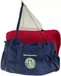 Borsone Starbucks New York Times~ 2 scomparti con cerniera 1 tasca laterale con cinturino - Foto 1 di 4