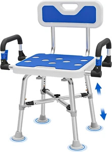 Silla de Ducha con Brazos y Respaldo para Personas Mayores Discapacitados o Bariatr - Imagen 1 de 6