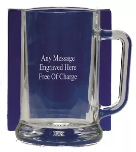 Jarra de vidrio de pinta personalizada 18 21 30 50 60 cumpleaños caja de regalo gratis - Imagen 1 de 1