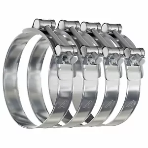 Heavy Duty T-Bolt Hose Clamps Stainless Steel Zin High Pressure Turbo & Exhaust - Picture 1 of 19