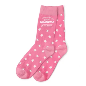 Great Grandma Gift Socks Pink Present Keepsake Great Grandma Party Present - Picture 1 of 6