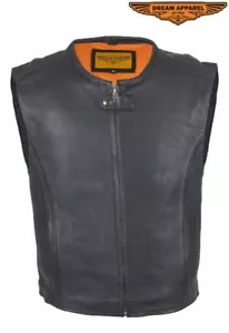Men's Motorcycle Speedster Gambler Club Vest with Black Mesh Lining and Pockets - Picture 1 of 10