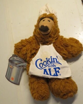 ALF Vintage Plush Chef Hand Puppet Burger King 1988 11" COOKIN' WITH ALF W/Tags - Image 1 of 4