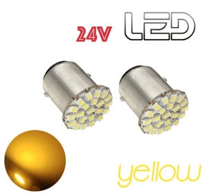 2 Soffitte P21W BA15S 24V Gelb LKW Lampen Lampe Leuchtmittel Lichtfarbe - Picture 1 of 2