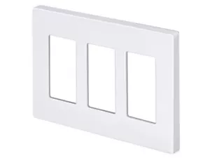 ENERLITES Screwless Decorator Wall Plate Child Safe Cover 3 Gang White - Picture 1 of 2