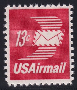 USA Sc #C79 - 13 Cent Karmin - postfrisch (U/M) sehr guter Zustand - geflügelter Luftpostumschlag - Bild 1 von 2