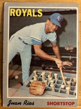 1970 Topps Juan Rios Rookie Card (RC) 89 Royals Shortstop Low-Grade Creased Poor