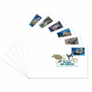 US Stamp 2024 #5865-5870 Protect Sea Turtles -1 set of 6pcs DCP FDC - Picture 1 of 1