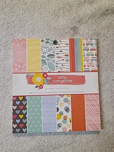 American Crafts Amy Tangerine Paper Pad - 6x6 - Oh Happy Life - Picture 1 of 3