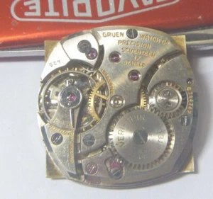 1940s Gruen Veri - Thin Gents Caliber 425 17 Jewels Movement & Dial - for Parts!! - Bild 1 von 7