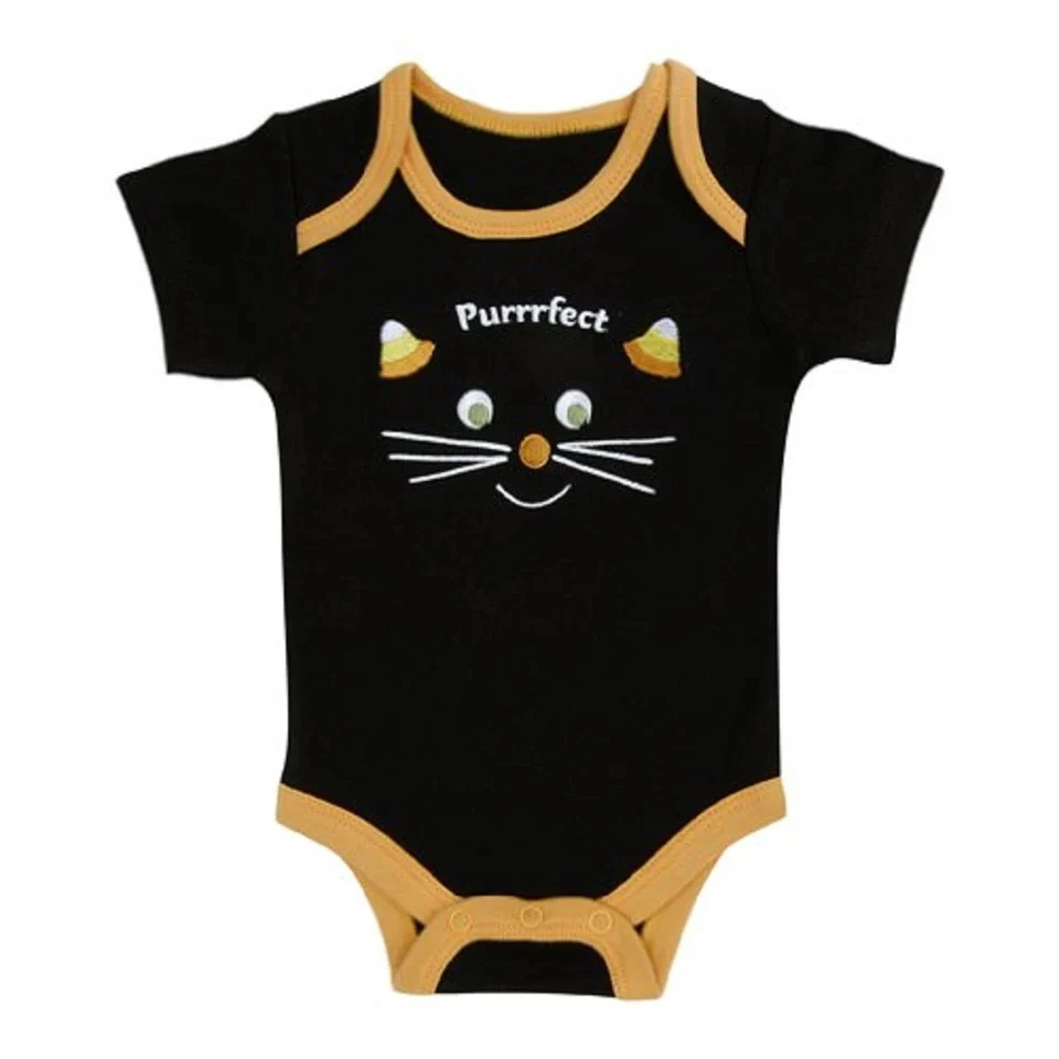 Trend Lab Baby's First Halloween Unisex Body Suit Purrrfect Cat 0-3 months Foto 1 de 1