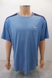 Berghaus Mens Gym Top T Shirt Size 2XL Blue Short Sleeve - Picture 1 of 12