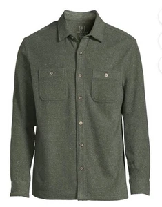 George Long Sleeve Over Shirt Green Midnight Heather Men's 2XL - Picture 1 of 6