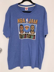 Homage NBA JAM New York Knicks Men's Tshirt Blue Size XXL - Picture 1 of 6