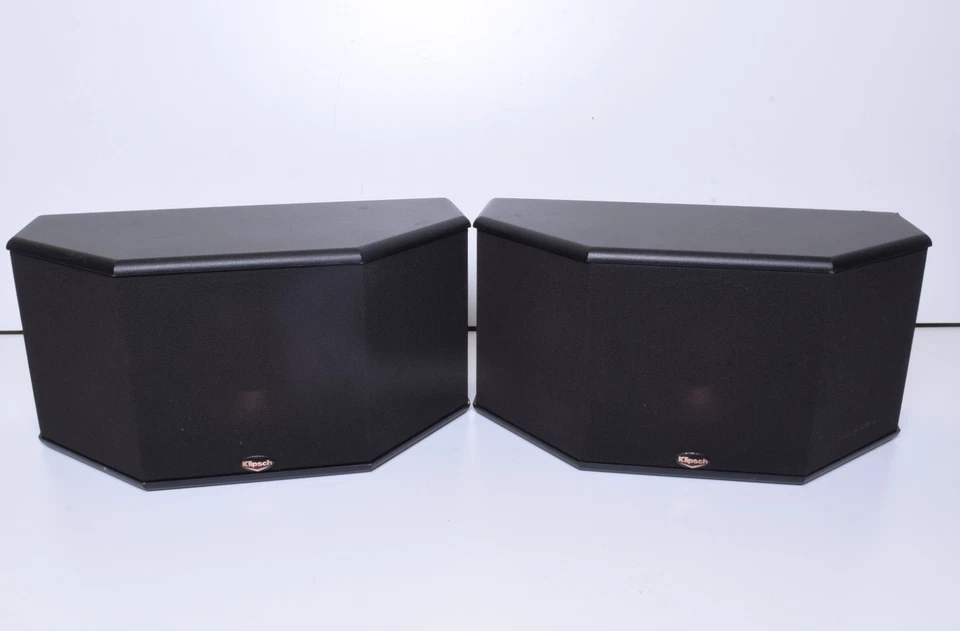 Par de altavoces envolventes Klipsch RS-25 serie de referencia negros probados y funcionando Foto 1 de 4