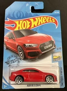 2019 Hot Wheels 225/250 RED AUDI RS 5 COUPE 3/10 FACTORY FRESH ~ Box Ships Free - Picture 1 of 9