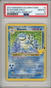 2021 Pokemon Celebrations Blastoise Holo Classic Collection Base Set #2 PSA 10 - Picture 1 of 2