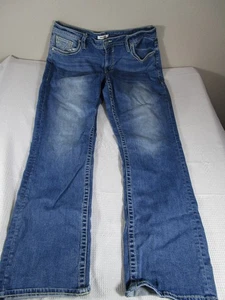 Vigoss Jeans Womens 18 Blue Slim Boot Cut Embroidered Pocket Stretch Denim Pants - Picture 1 of 8