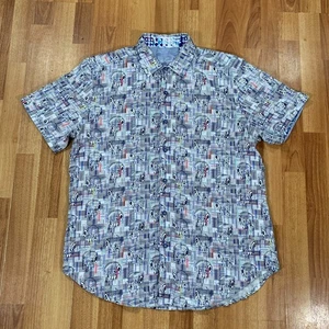 Robert Graham Shirt Mens Large Multicolor Skull Casual Button Up - Picture 1 of 7