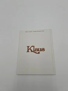 Klaus Netflix For Your Consideration Screener FYC 2019 DVD - Bild 1 von 8