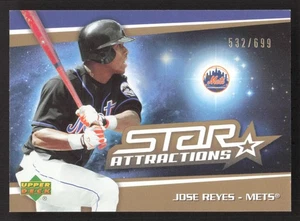 2006 Upper Deck #SA-JR Jose Reyes Star Attractions Gold #/699 - Picture 1 of 2