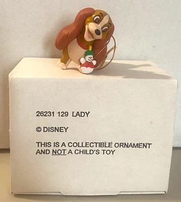 Grolier Disney Dama de Dama y El Vagabundo Adorno de Navidad en Caja Foto 1 de 2