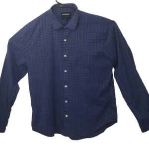Bonobos Men's Button Down Shirt Size Extra Large Blue Long Sleeve Slim Fit Check - Picture 1 of 5