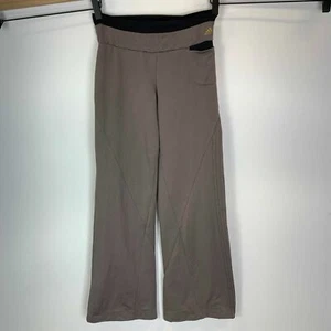 Adidas Climalite Gray Elastic Waist Pull On Nylon Stretch Athletic Pant Womens S - Picture 1 of 10