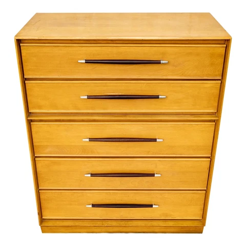 Vintage 1950s Heywood Wakefield Mid-Century Dresser Highboy Chest of Drawers Cover