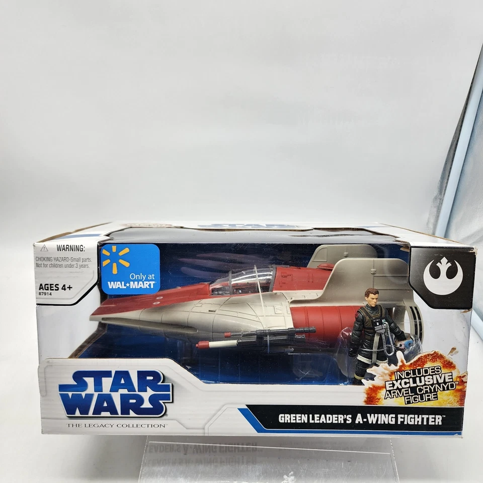 ЗАПЕЧАТАННЫЙ Star Wars 2008 The Legacy Collection: Green Leader A-Wing Fighter Walmart - Изображение 1 из 4