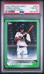 2022 Topps Pro Debut Green #PD73 Corbin Carroll Auto RC PSA 8,5 /99 - Bild 1 von 2