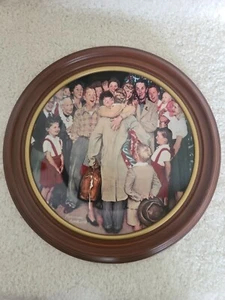 Norman Rockwell “The Homecoming” Plate and frame #1576 Limited edition  - Picture 1 of 4