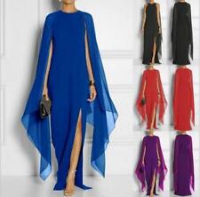 Wholesale Womens Occident Lady Chiffon Pieced Queen Party Cape Cloak Gown Dress