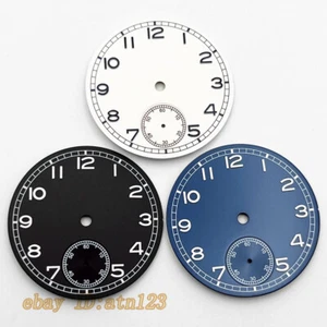 37mm Blue/Black/White Watch Dial Green Luminous Fit ST3621 6498 Movement - Picture 1 of 9