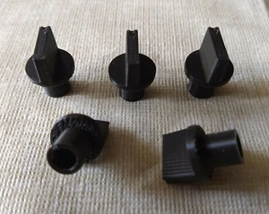 Black Plastic Knobs, Knurled 3/8" Shaft, Realistic RS 32-1200 from 3D Printer - Picture 1 of 1
