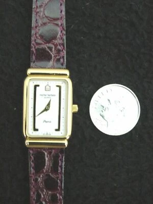 Reloj Pulsera, Dama, Francés Michel Herbelin Cuero Antiguo Suizo 6 Joyas  Foto 1 de 4