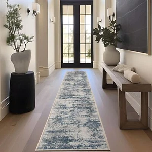 Runners for Hallways Kitchen Runner Rug Non Slip 2x10 Long 2'x10', Nina-blue - Picture 1 of 6